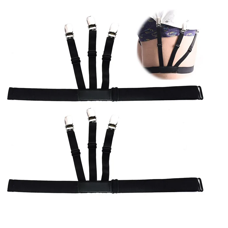 

1 Pair Mens Shirt Stays Garters Holder Adjustable Shirt Holders Resistance Belt Shirt Suspenders For Men Locking Clamp Unisex W3