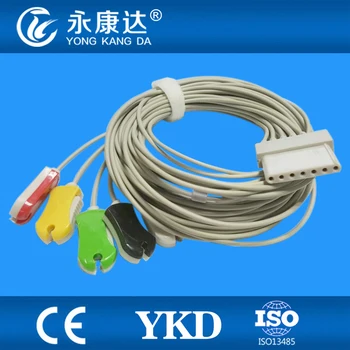 

Wholesale 2PCS/Lot for 5 leads ECG cable with clip end type for Schiller LCX patient monitor from Manufactures