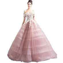 Ruthshen новые очаровательные 3D ручной работы платья для выпускного вечера с цветами с открытыми плечами рукава бальное платье вечернее платье платья для особых случаев