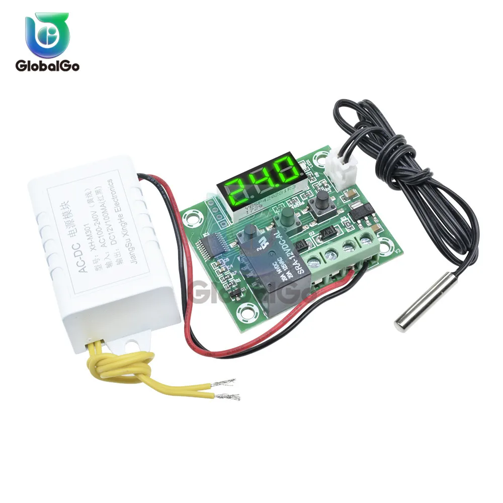 Термостат контроллер температуры W1209 AC 110-220 V светодиодный цифровой термостат регулятор температуры