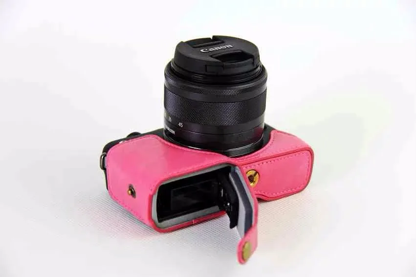 Для Canon EOS M10 M100 демонтаж чехол батареи фото ретро из искусственной кожи цифровая камера защитная кожа сумки на плечо с ремешком