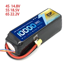 ZDF 4S 5s 6 S 14,8 V 18,5 V 22,2 V 10000 mAh 35C MAX 70C RC Lipo батарея для RC вертолет самолет Дрон гоночный 1:5 1:8 автомобиль