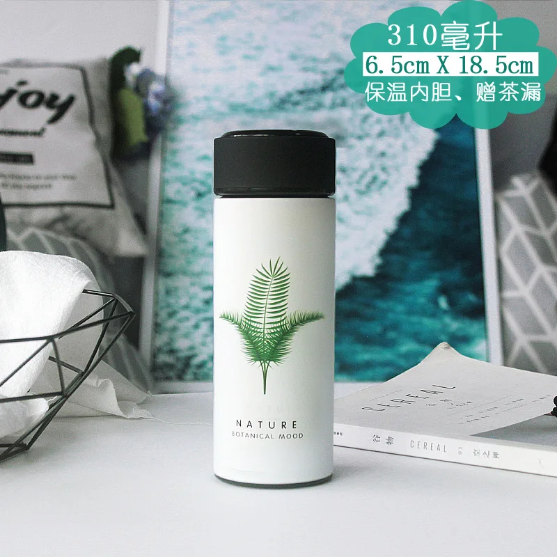 Bamboos (Trumpet) Белый Monstera из нержавеющей стали термобутыль для воды для чая кофе a Termos Вакуумная сушилка фляги - Цвет: Bamboos (Trumpet)