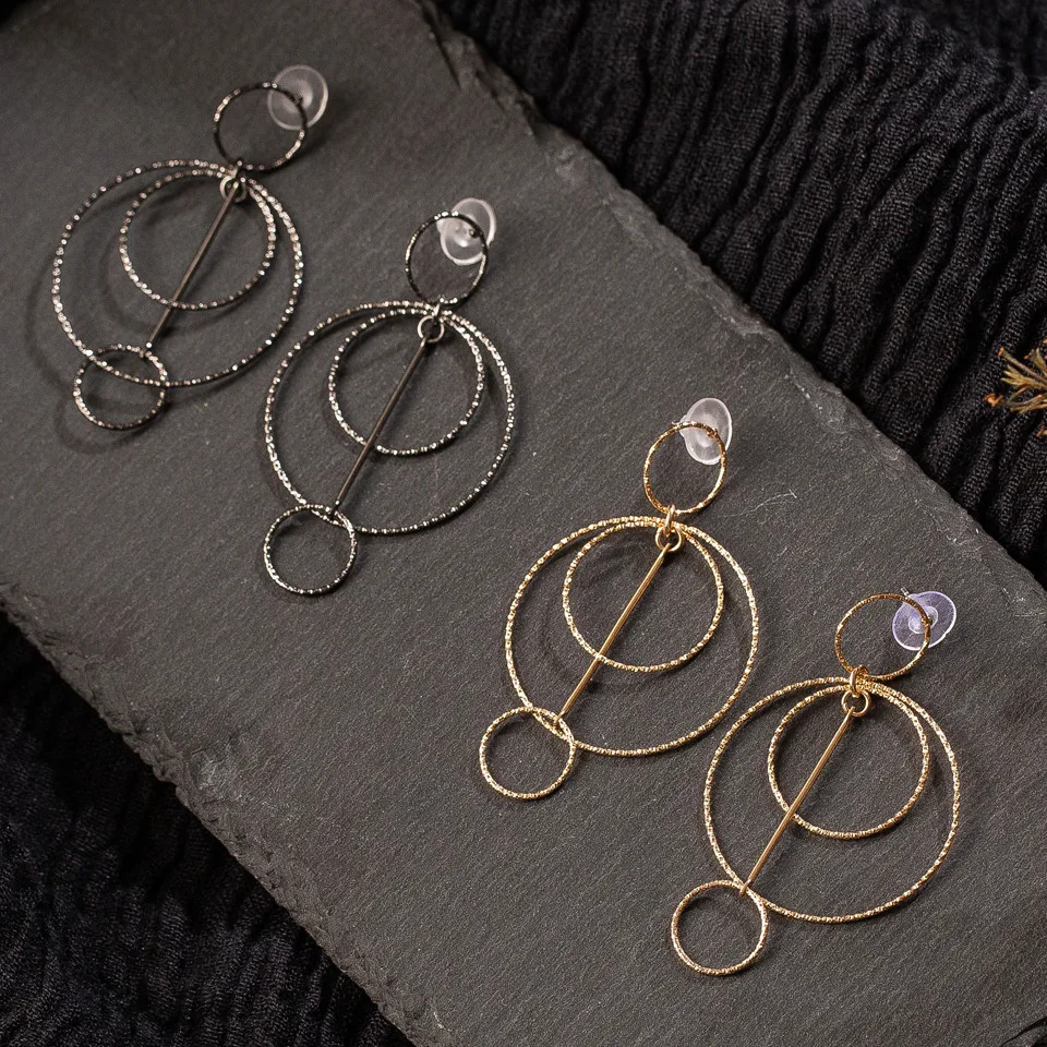 

Korean fashion cheap round circle earrings wholesale simple geometric earrings for women statement jewelry brincos oorbellen