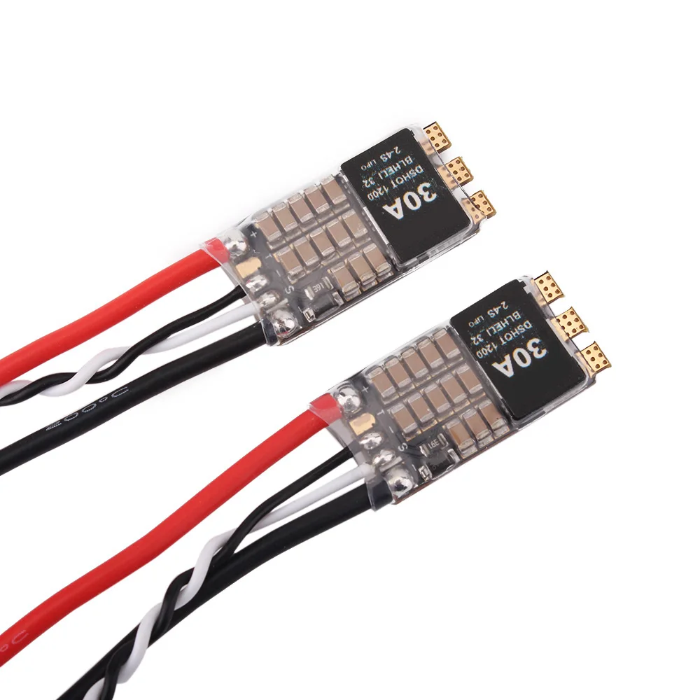 

BLHeli-32 30A DShot1200 Brushless ESC Electronic Speed Controller Built-in LED Support Dshot150/300/600/1200 for FPV RC