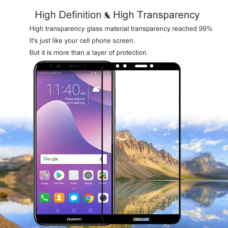 2 шт Полное покрытие экрана протектор Закаленное стекло для Huawei NOVA LITE 5 99 &quot9 H