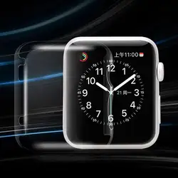 Полный защитную крышку для Apple Watch чехол 38 мм 42 iWatch серии 4 3 2 прозрачный мягкий чехол из термополиуретана группа