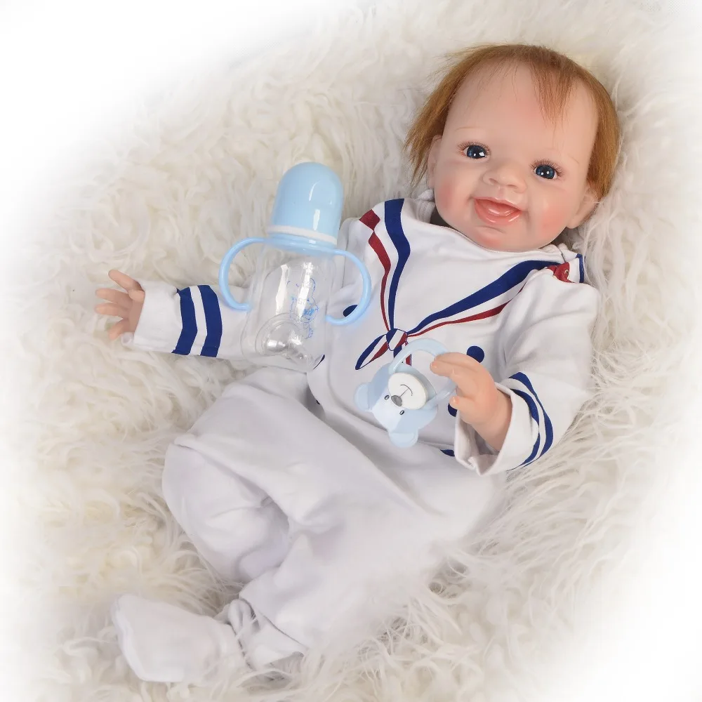 Girl's favorite doll Silicone Baby Reborn Doll soft body Look Real Fake Baby  Toy For Kid Playmate bebe Gift play house toy 55cm|Dolls| - AliExpress