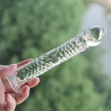 Super Big Colorful Crystal Glass Dildo Realistic Penis Sex Toys Anal Butt Plug Vagina G-Spot Stimulator Adult Sex Products