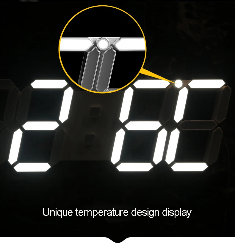 3D настенные часы Цифровые будильники ночник термометр обратный отсчет настольные часы вечный календарь немой световой Despertador