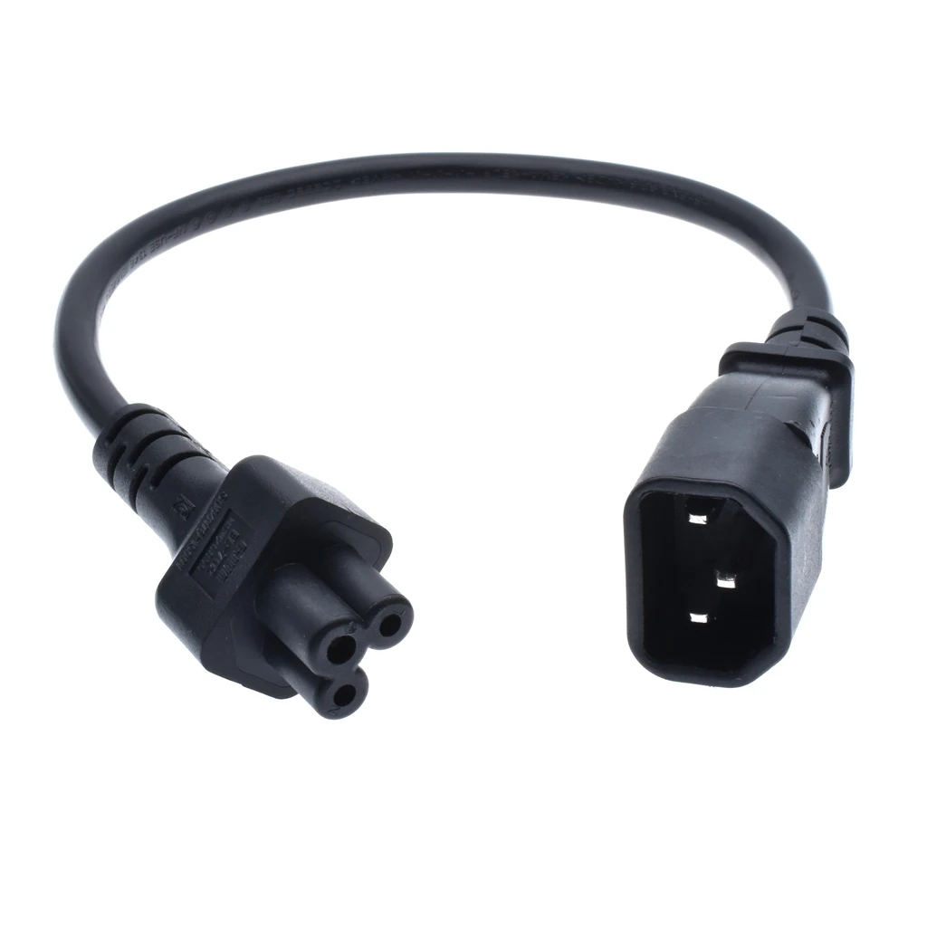 

IEC 320 C14 Male Plug to C5 Female Adapter Cable IEC 3 Pin Male to C5 Micky.PDU PSU Power Converter Cord ,30CM