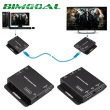 HDV-E50C 50m HDMI Extender HD 1080P Over Single CAT5E / CAT6 for DVD Blu-ray Players HDTV Set-Top Box US EU Plug