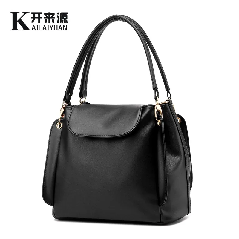 

KLY 100% Genuine leather Women handbags 2018 New package female simple software package portable shoulder bag women Messenger