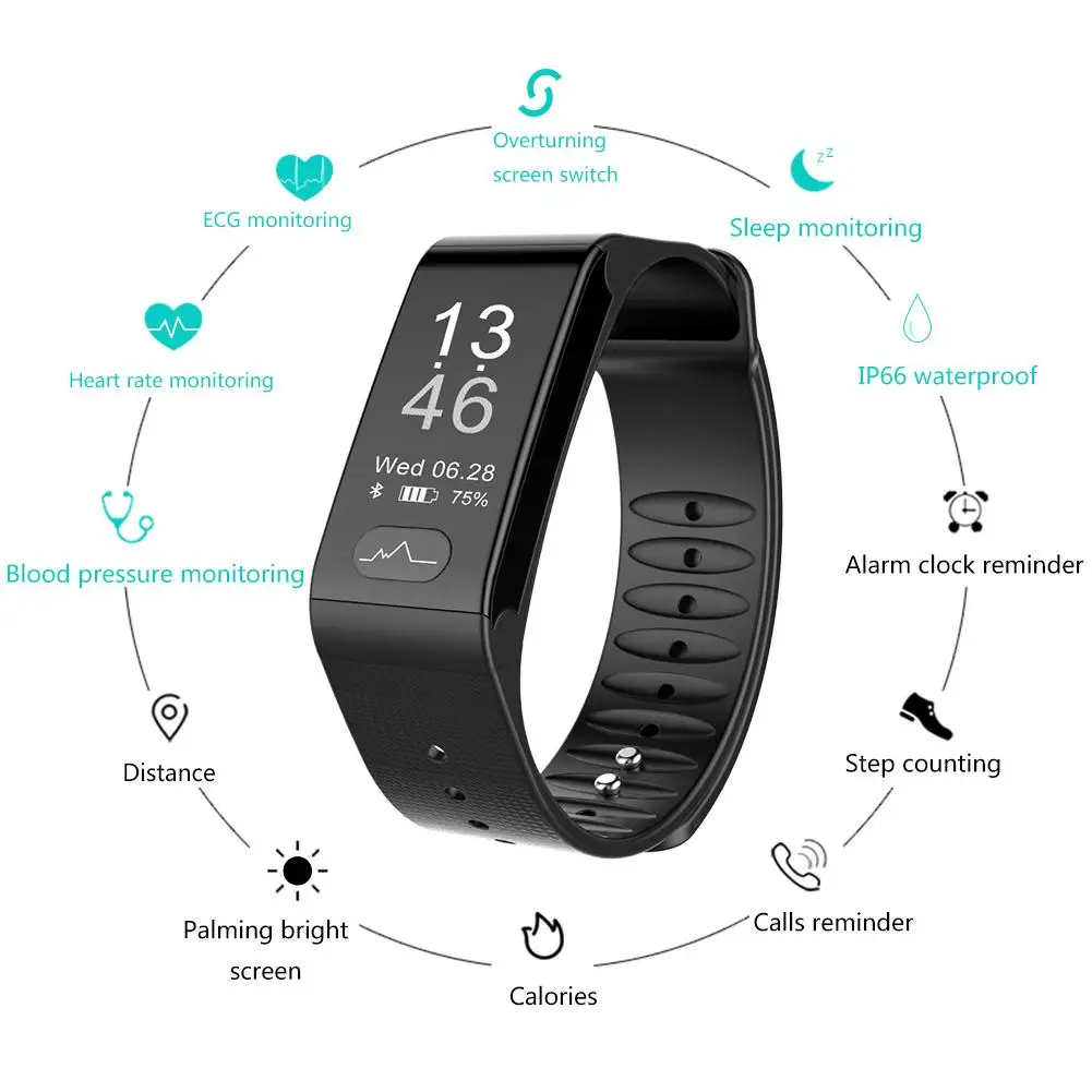 

New Smart Watch ECG + PPG Medical Grade Blood Pressure Heart Rate Monitoring Bracelet Smart Sports Health Bracelet For Men Women