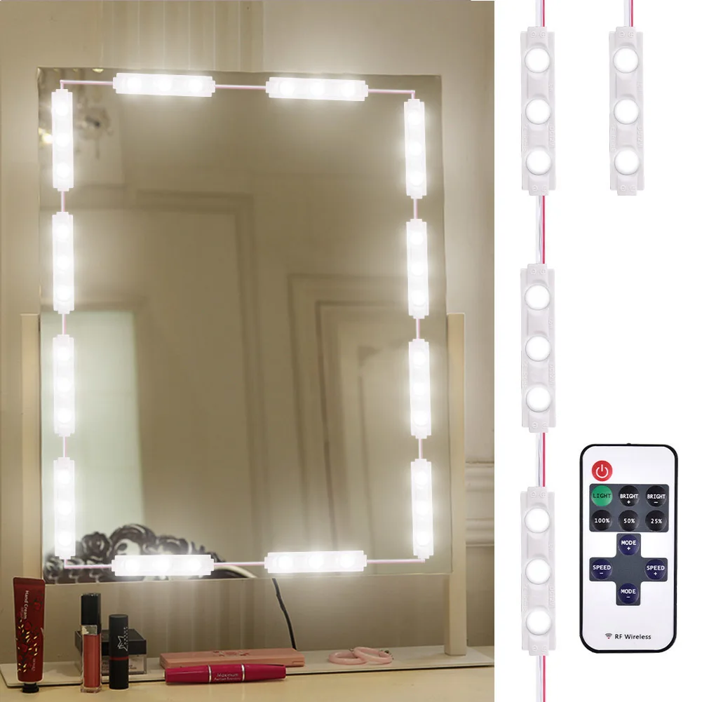 LAIDEYI 10FT 60LED مرآة لوضع مساحيق التجميل ضوء الحمام الغرور ضوء كيت DIY المرآة البالونية ضوء مع التحكم عن بعد ل عيد الفصح هدية