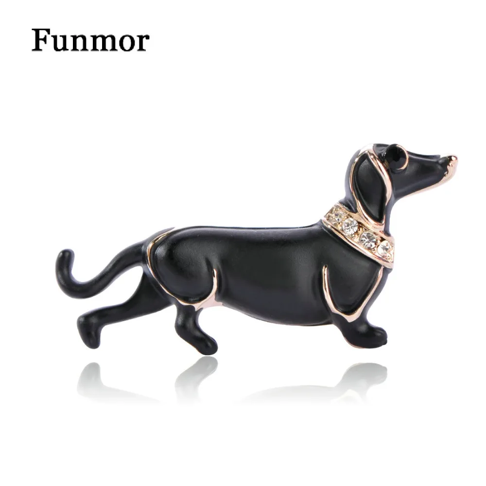 

Esmalte Enamel Black Dog Brooches Crystal Shirt Dress Scarf Broches Lapel Pin Gift For Male Femme Welsh Corgi Dog Brooch Joyeria