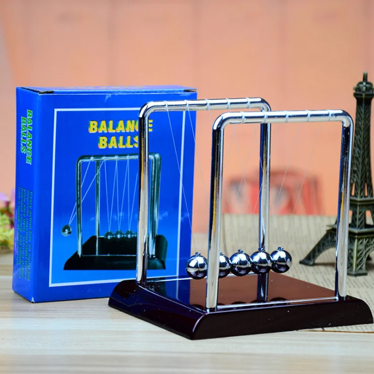 

Large size Early Fun Development Educational Desk Toy Gift Newtons Cradle Steel Balance Ball Physics Science Pendulum