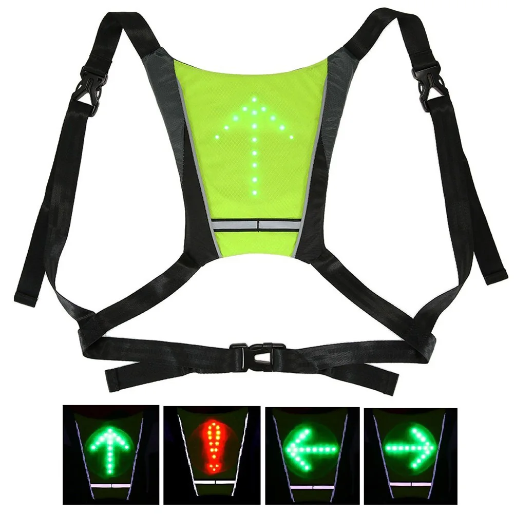 Cycling Bicycle LED Wireless Safety Turn Signal Light Vest for Riding