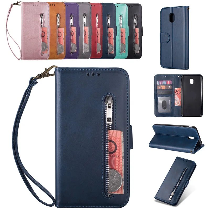 

For Samsung Galaxy j3 j4 j5 j6 j7 j8 2017 2018 Prime Plus coque Luxury Leather Flip cover J4plus J6plus funda magnet stand