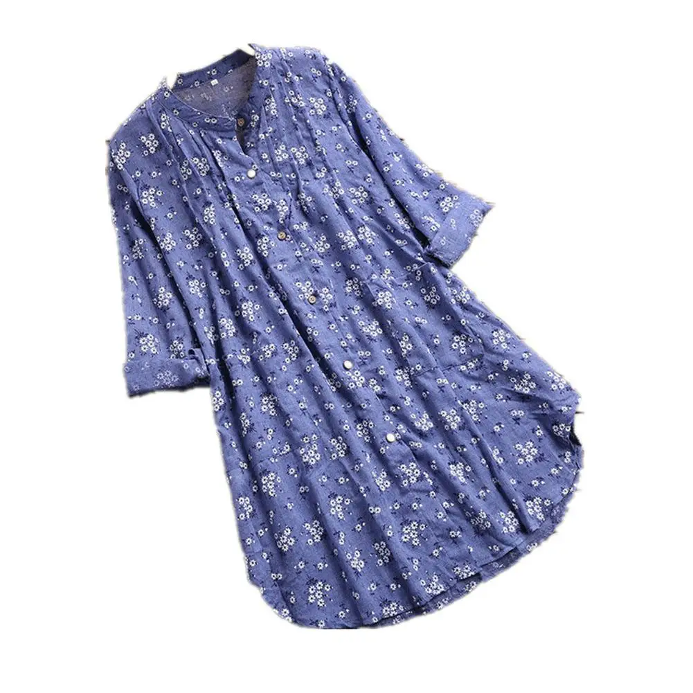 

2019 New Yfashion Women's V Neck Floral Print Long Sleeve Casual Top