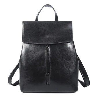 

Women backpack female split leather Oil wax leather shoulder bag backpack min traveler laptop rucksack bag teenage bag for girls
