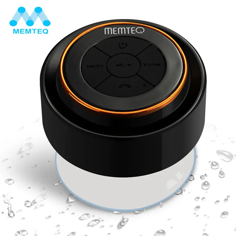 MEMTEQ Waterproof Speaker Wireless Bluetooth Shower Handsfree Suction