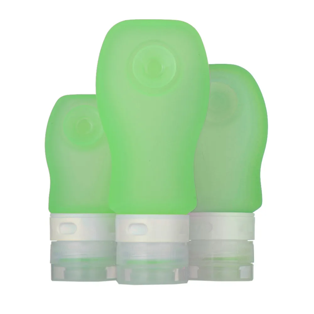 3 шт. бутылки для многоразового использования с присоской контейнеры для путешествий Портативный Мягкие силиконовые контейнеры