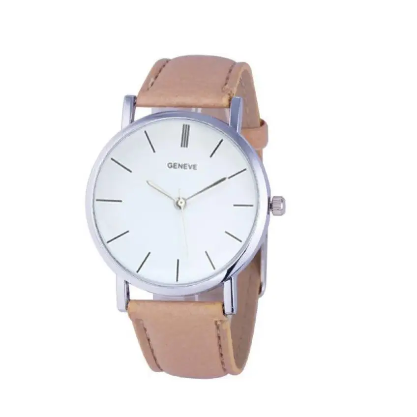 Супер горячие часы для женщин элегантные часы Модные Аналоговые кварцевые часы кожа простые наручные часы под платье Relogio Masculino подарок# C - Цвет: A
