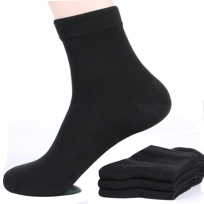 

10pcs=5 pairs Lot Short Men Socks Opening Men's Socks Pure Color Casual Sock For Men High Quality Vintage Funny Casual Men Socks
