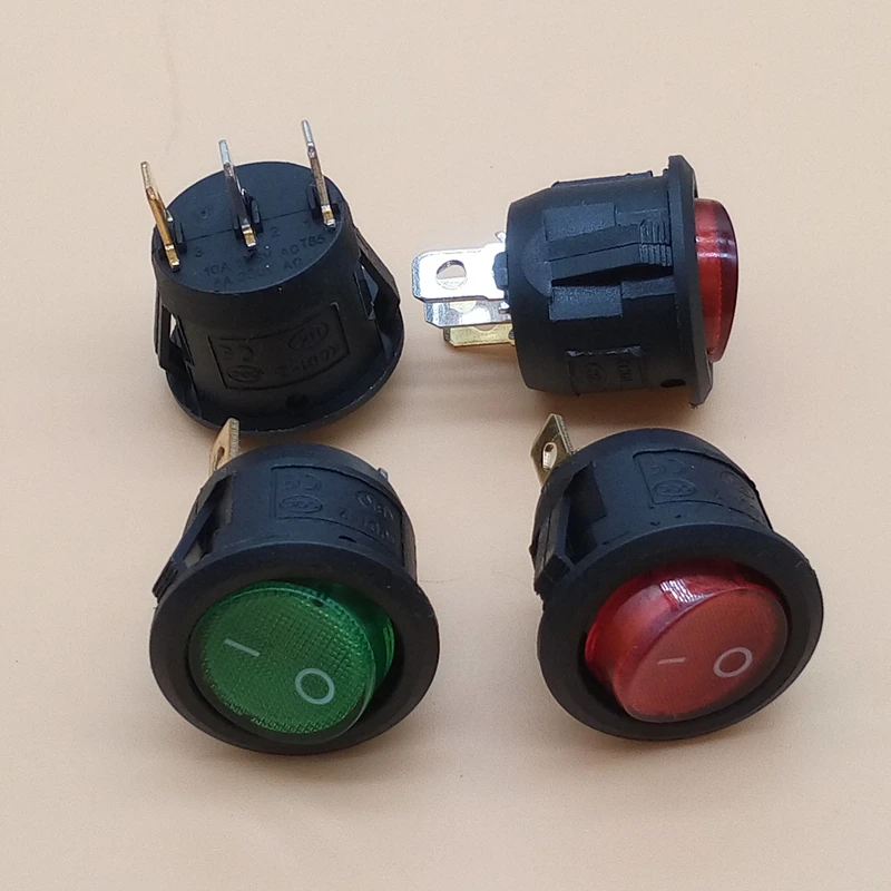 Details about   3P Rocker Toggle Switch  Circuit 6A 250V With Light On-Off 