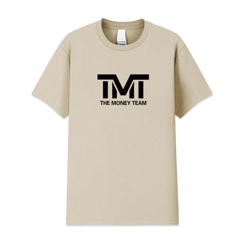 Мужские хлопковые футболки с коротким рукавом TMT The Money Team облегающие большого