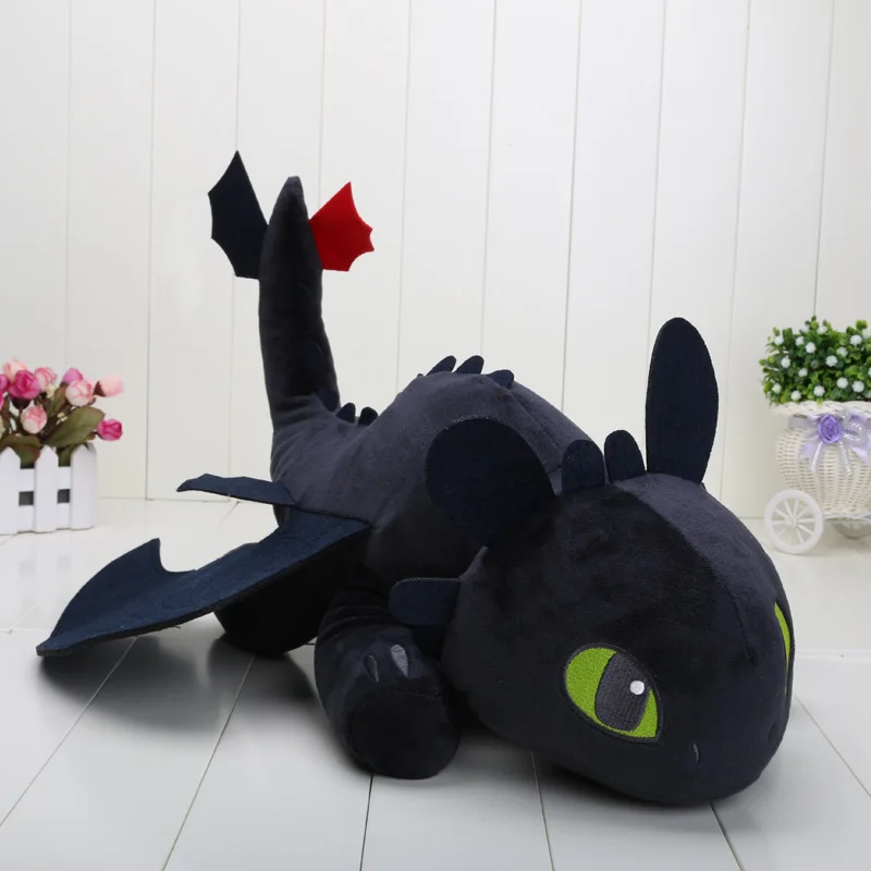 

23cm / 40cm / 55cm How To Train Your Dragon 2 Toothless night Fury Dragon toys Light Fury Stuffed Animal plush Doll