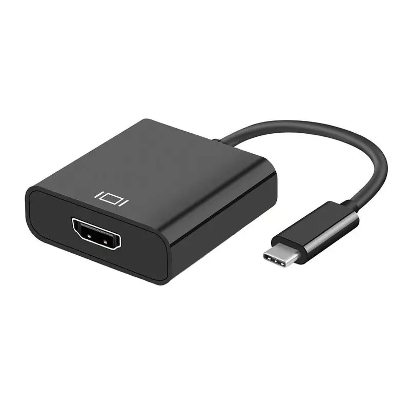 USB 3,1 type C USB-C HDMI Кабель-адаптер для Macbook PC ноутбук 4K HDTV ноутбук - Цвет: Black