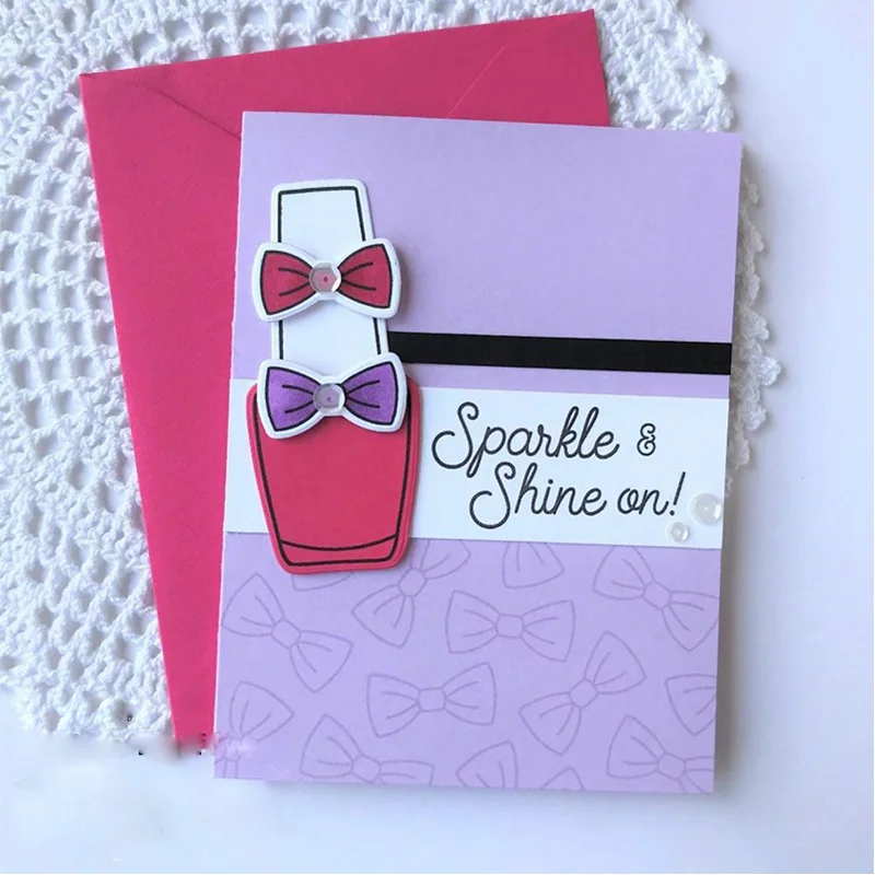 

Nail Polish Bottle Metal Cutting Dies Sets Stencils For DIY Scrapbooking Embossing Photo Album Cards Making Decorative Crafts