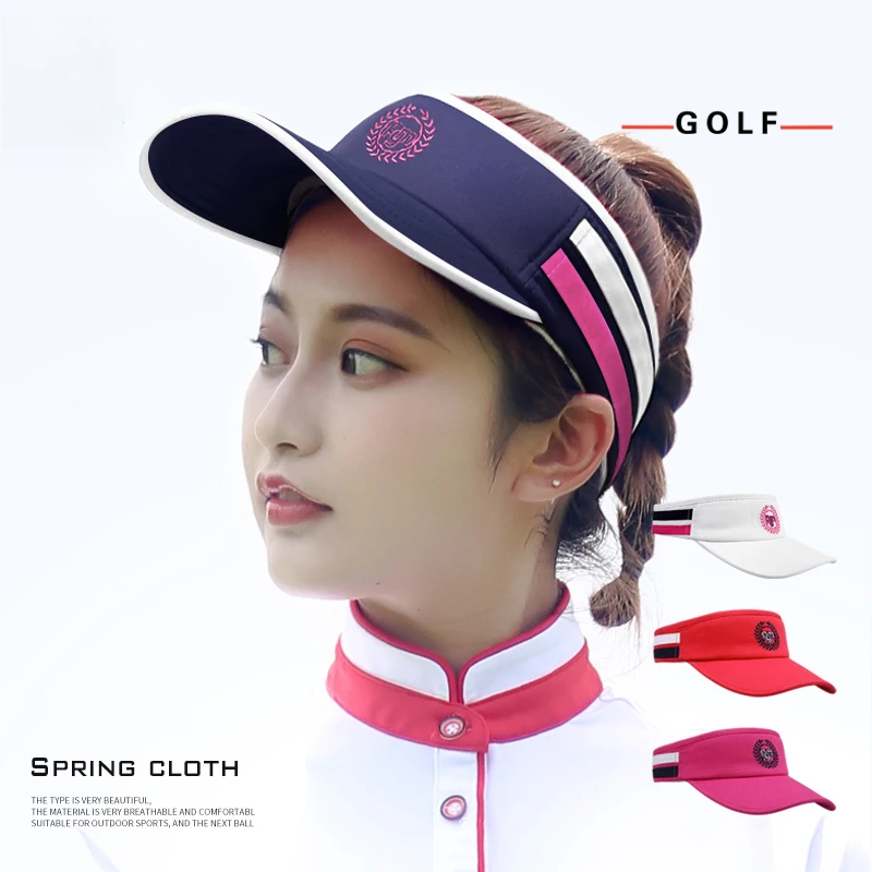 2019 جولف في الهواء الطلق الرياضة قبعة الشمس قناع قبعة المرأة الصيف واحد حجم كوريا فارغة أعلى مكافحة الأشعة فوق البنفسجية