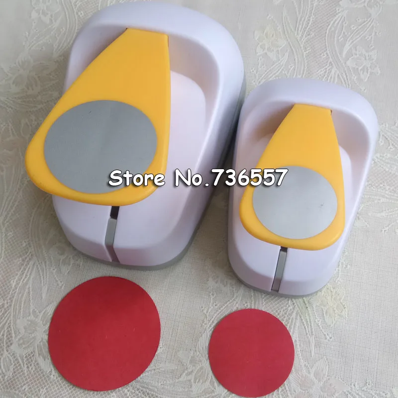 

5cm 3.8cm Round shape craft punch set children manual DIY hole punches cortador de papel de scrapbook School Circle punch