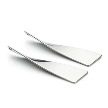 10 шт./лот 11x41 мм Серебряный тон 316L Нержавеющая сталь металлические штамповки Заготовки Плавающие Подвески для ожерелья с кисточками F3428