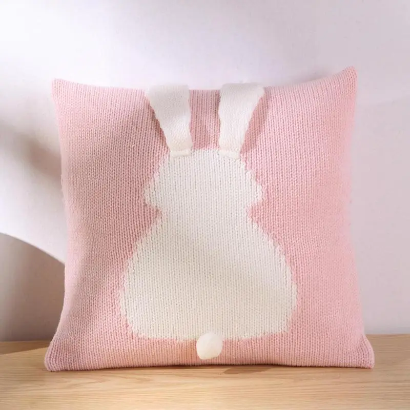 Lovely Cartoon 3D Rabbit Kids Chair Seat Cushion Cover Baby Knitted Sofa Bed Decorative Pillowcase Photography Props baby pillow Lovely Cartoon 3D Rabbit Kids Chair Seat Cushion Cover Baby Knitted Sofa Bed Decorative Pillowcase Photography Props baby pillow