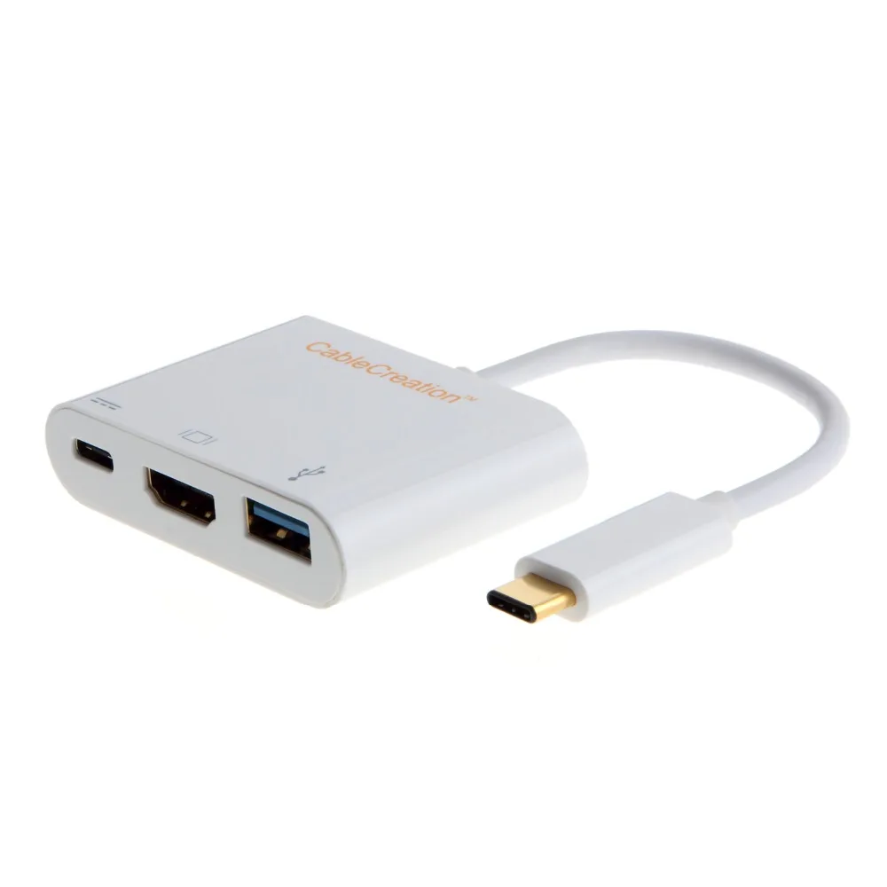 CableCreation Type C USB 3.1 Hub USB-C to USB 3.0/HDMI/Type C Female Charger Adapter for New Macboo