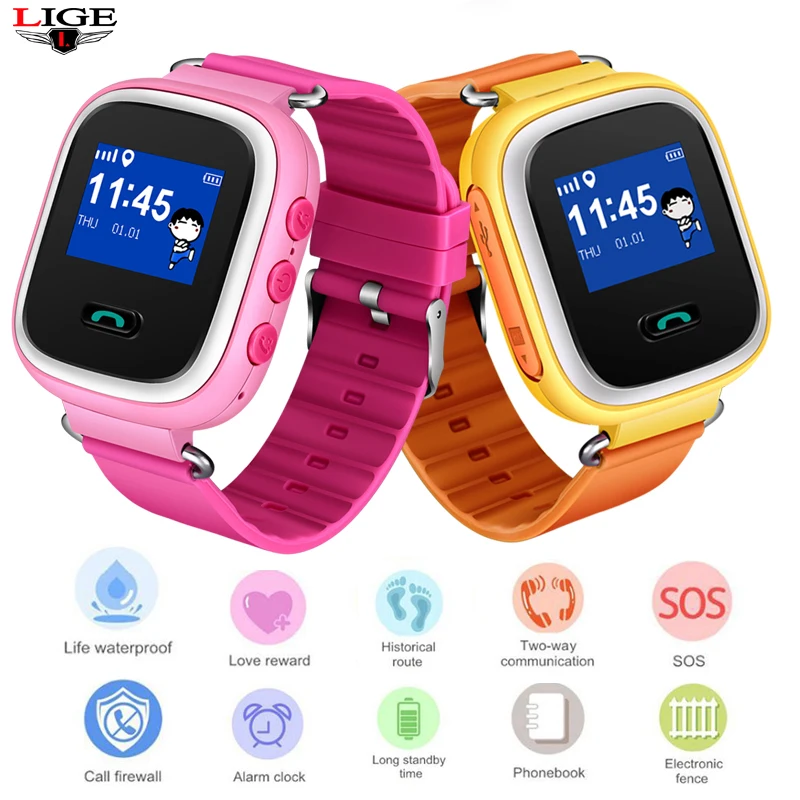 Children LBS Positioning Watch SOS Emergency Call Child Safety Anti-lost Smart Remote Monitoring Tracker For Android IOS | Электроника