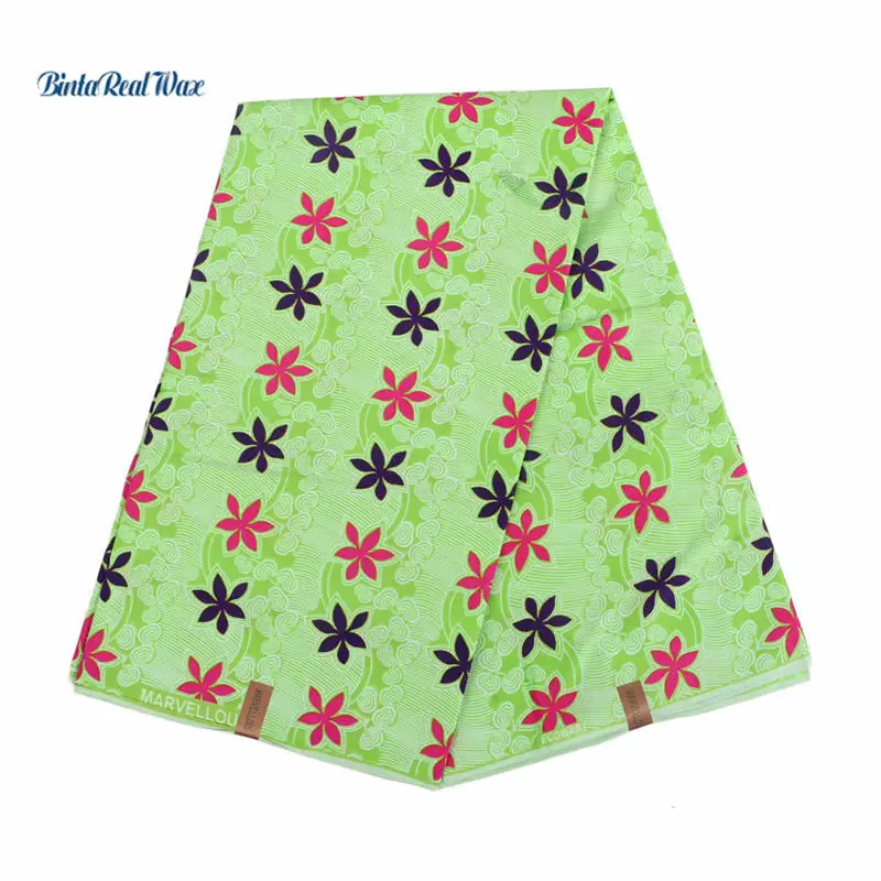 

2018 Ankara Fabric 100% Polyester Wax Prints Fabric New Hollandais Wax African Fabric for Party Dress 6 yards FP6003