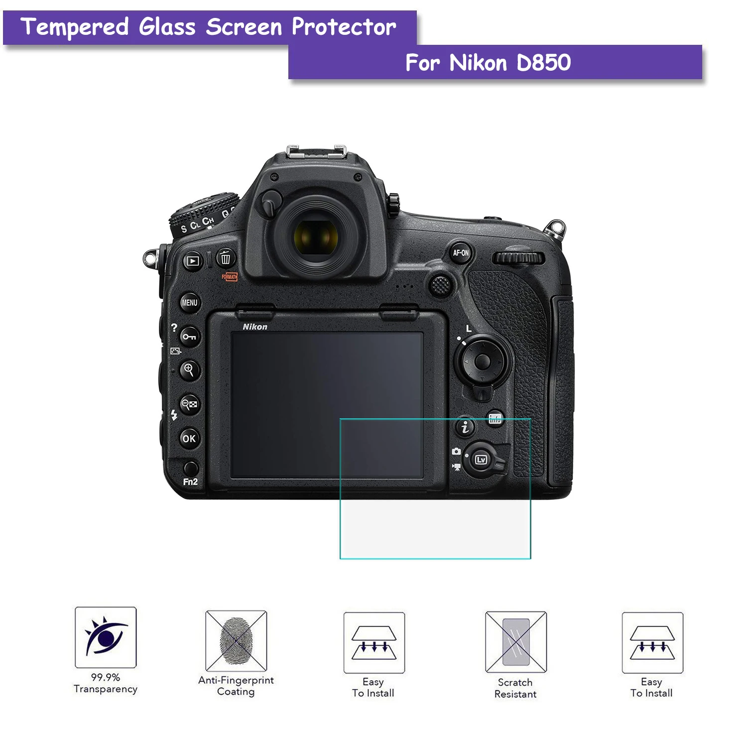 9H закаленное стекло ЖК-экран Защитная пленка для Nikon D850 аксессуары камеры |