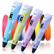 Aveiro 3D pen with 200 meter 20 colors PLA filament led display EU US UK AU adapter kids diy drawing pens 3D printing best gifts Aveiro 3D pen with 200 meter 20 colors PLA filament led display EU US UK AU adapter kids diy drawing pens 3D printing best gifts