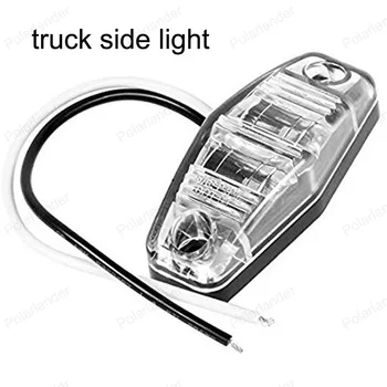 

10Pcs 12V 24V 6LED WHITE RED YELLOW Lamp For Car Truck Trailer Lorry Bus light Side Marker Indicators Lights