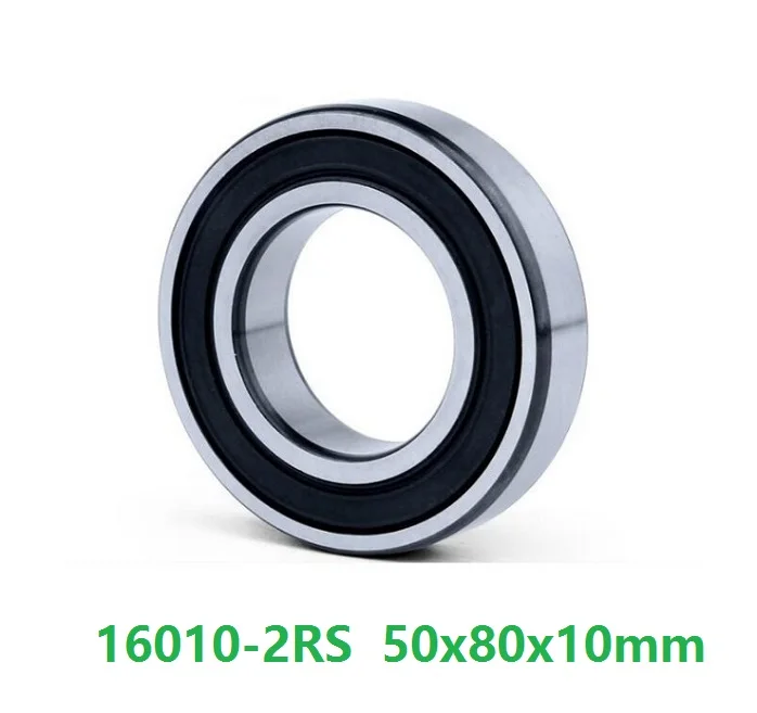 10 шт./лот подшипник 16010RS 16010-2RS 16010 RS 2RS Резиновый Герметичный 50x80x10 мм глубокий