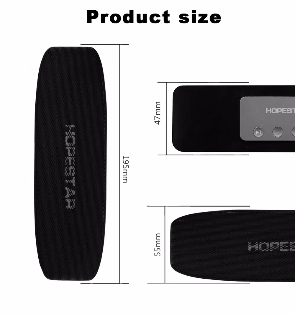 HOPESTAR H11 Bluetooth динамик Hifi беспроводной Саундбар двойной бас стерео Поддержка USB TF AUX FM с зарядным устройством для телефона