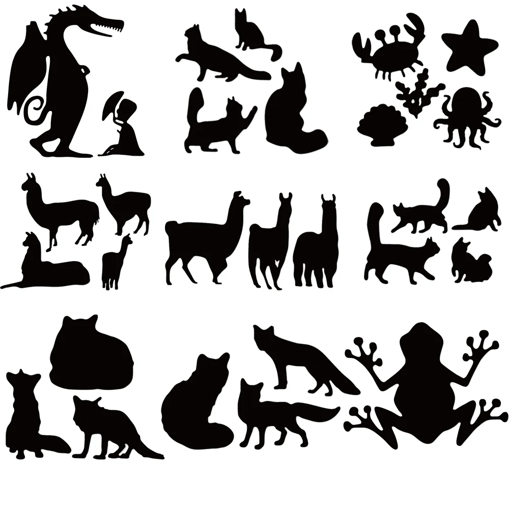 

ForeWan Fog Cat Animals Metal Cutting Dies Stencils for Scrapbooking Card Making 2019 New Etched Embossing Die Cuts Template