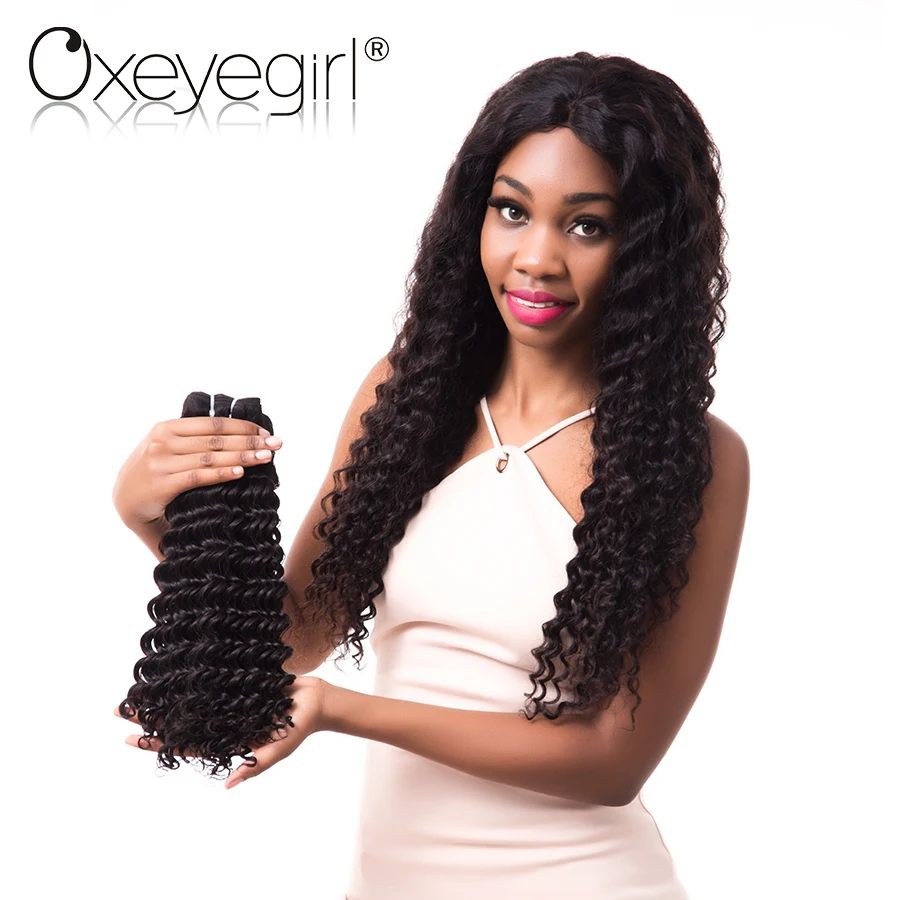Oxeye girl Deep Wave Brazilian Virgin font b Hair b font 10 28 Inch 100