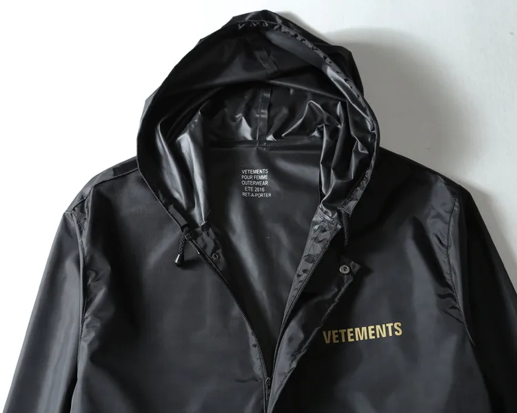 Куртки от Vetements, для мужчин и женщин, 1:1, DHL, негабаритный плащ, верхняя одежда, пальто, водонепроницаемая ветровка, Vete, мужская куртка ts