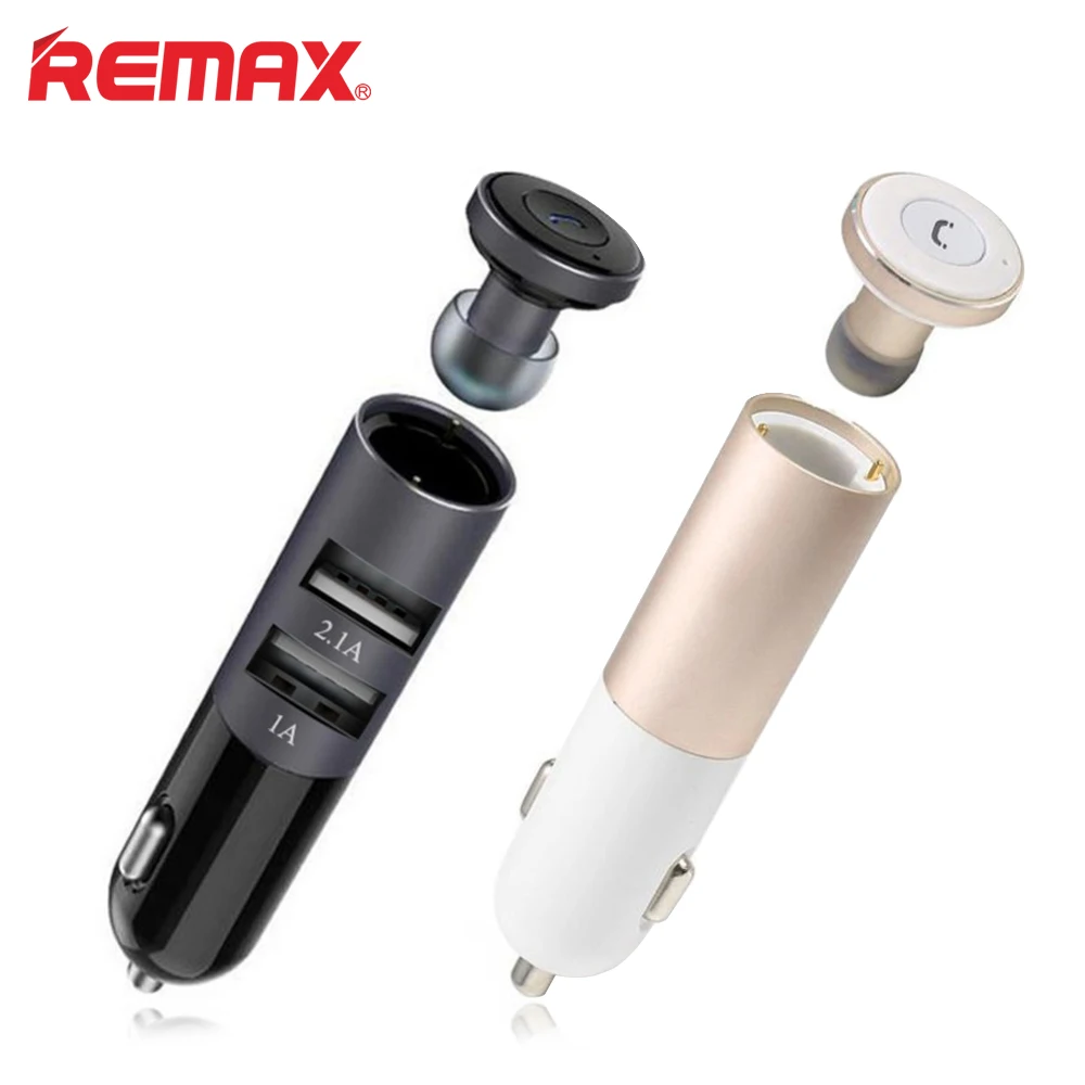 Remax font b Wireless b font Bluetooth Earphone Car font b Charger b font ear phone